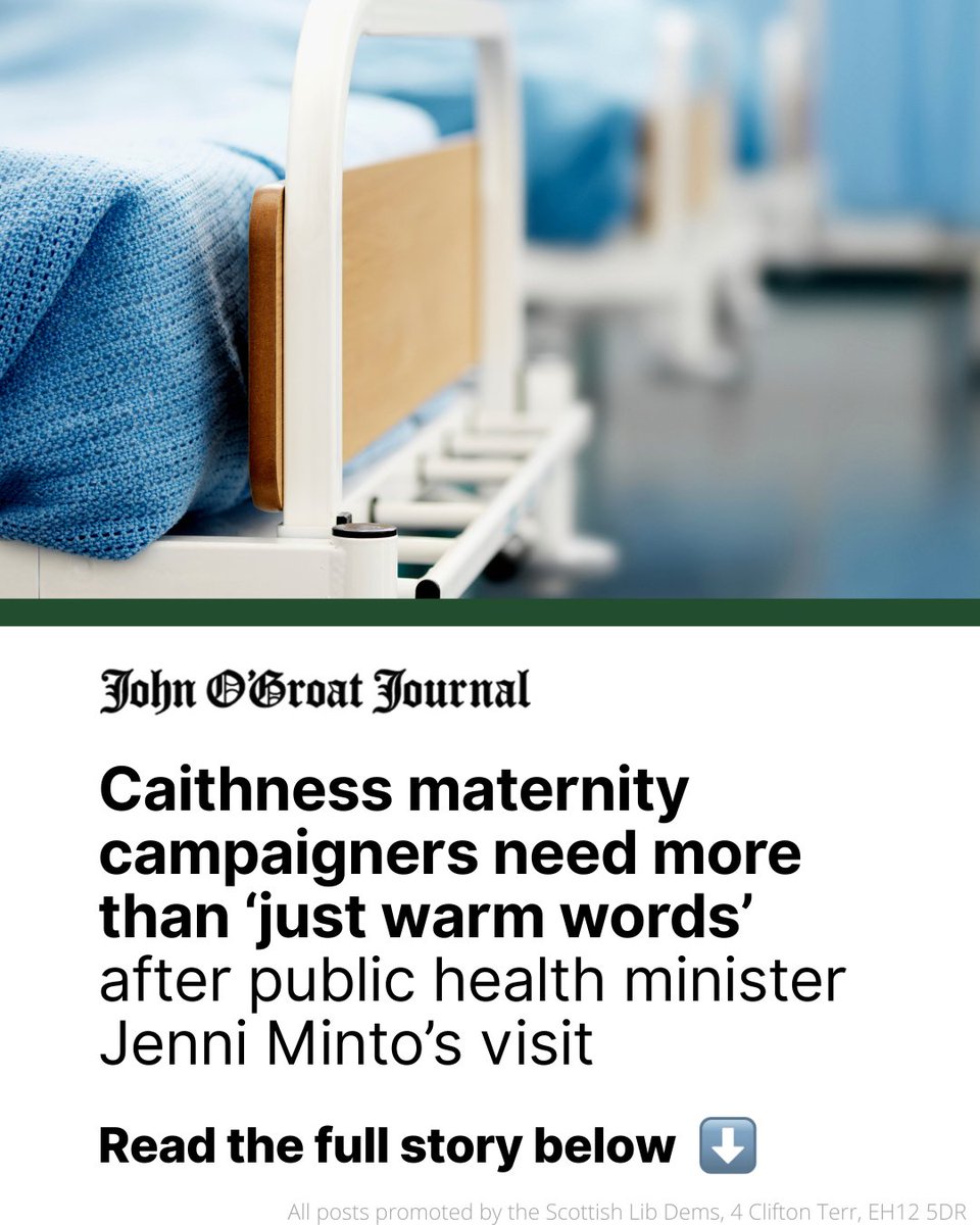 For women who have shared their harrowing experiences travelling to Inverness to give birth, it is action and not just warm words that is needed.

The Scottish Government need to get serious about this and come up with a plan to protect the lives of mothers in the Far North.