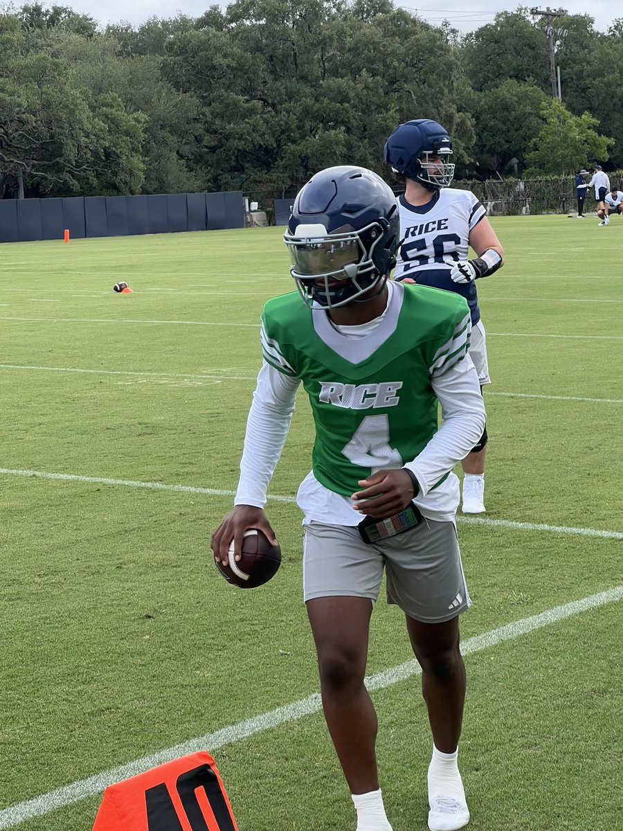 Nate Griffin (@coloranalyst) on Twitter photo First day of <a href="/RiceFootball/">Rice Football</a> training camp with new Head Football Coach, <a href="/Scott_AbellFB/">Scott Abell</a>. Brand new offense coming with a new QB. Abell says Houston native and former <a href="/AliefISD/">Alief ISD</a> <a href="/AliefTaylor_FB/">Alief Taylor Football</a>, <a href="/chasejenkins24/">Chase Jenkins</a>, will the reps day one. First day of <a href="/RiceFootball/">Rice Football</a> training camp with new Head Football Coach, <a href="/Scott_AbellFB/">Scott Abell</a>. Brand new offense coming with a new QB. Abell says Houston native and former <a href="/AliefISD/">Alief ISD</a> <a href="/AliefTaylor_FB/">Alief Taylor Football</a>, <a href="/chasejenkins24/">Chase Jenkins</a>, will the reps day one.