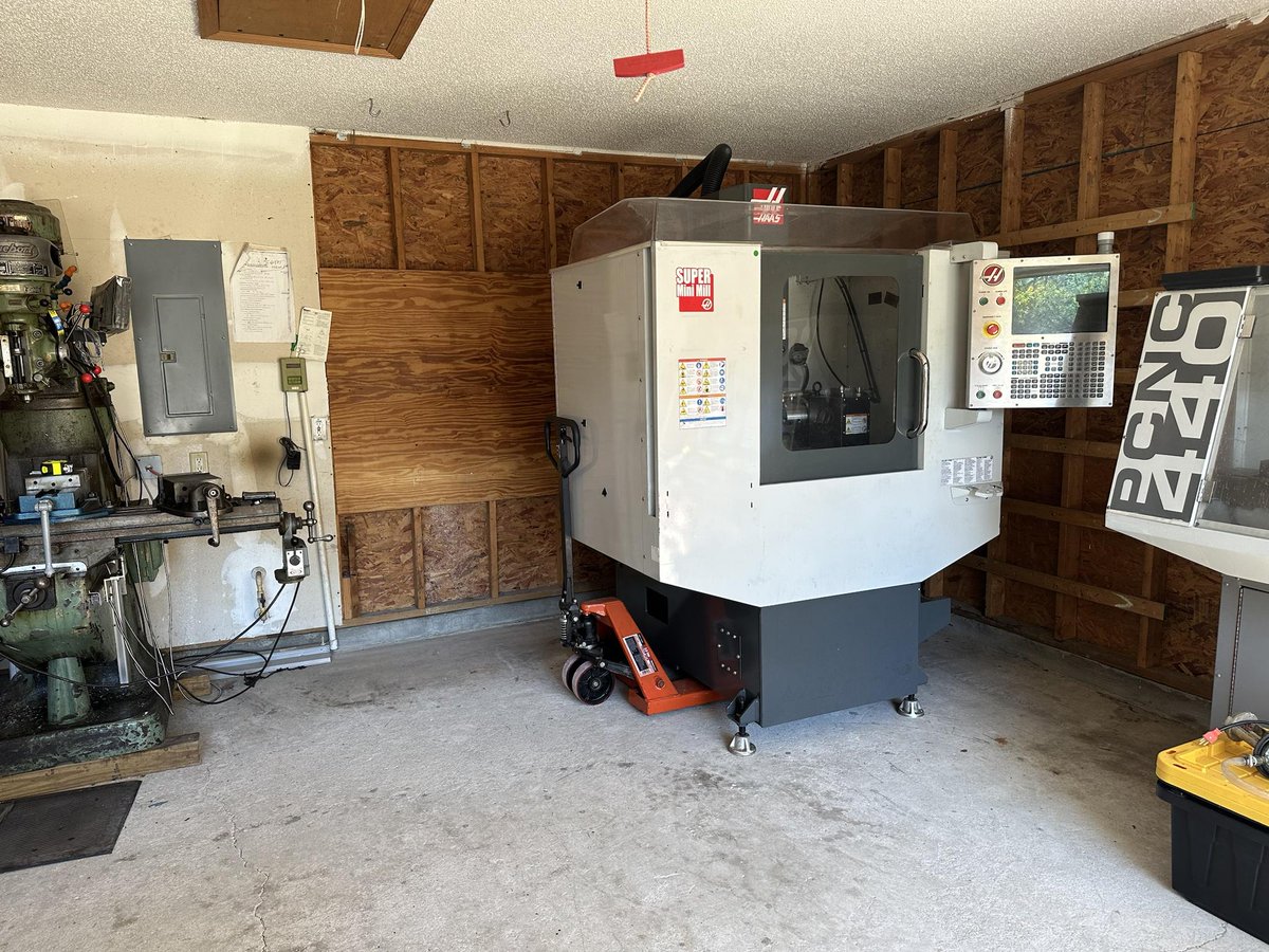 mattdykema's tweet photo. Start your factory with a machine in the corner 

Buy a used machine like a Haas mini mill and start small, ship good quality parts and watch your orders start flowing from locals wanting machine work done https://t.co/LKkvM2VKdC