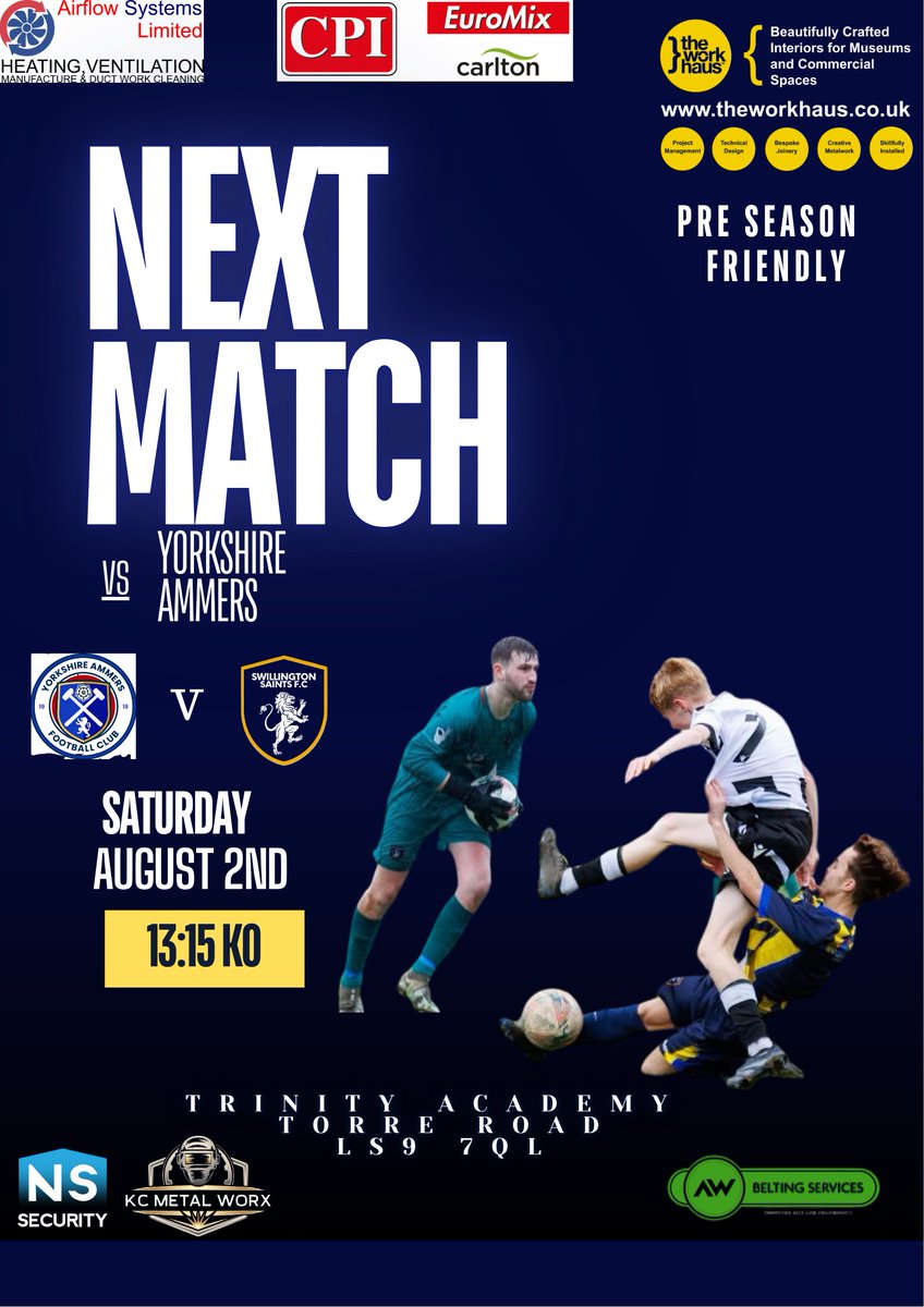 We travel across to Yorkshire Ammers tomorrow with a 20 man squad in our last game before the season gets underway. 

All support welcome.
#ASAW #UpTheSwilly