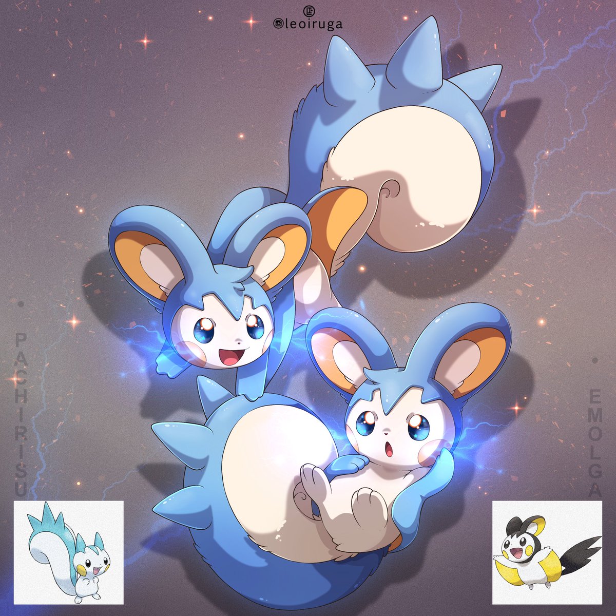 leoiruga's tweet photo. Pachirisu and Emolga Fusion 🩵🤍✨

Commission done for the trainer @DarkPrankster ✨️✨️ https://t.co/SSn9f1H1jl