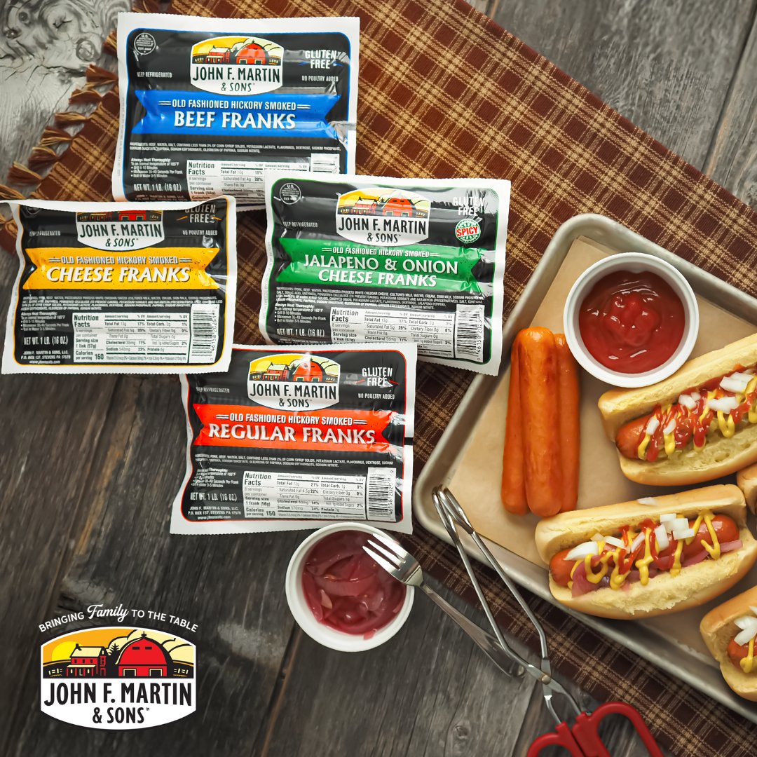 🌭☀️ Soak up every last bit of summer! Whether you’re grilling by the lake or having a beach picnic, John F. Martin Franks are the perfect way to savor the season. Made with premium pork and beef, they’re meaty, juicy, and ready for the grill.