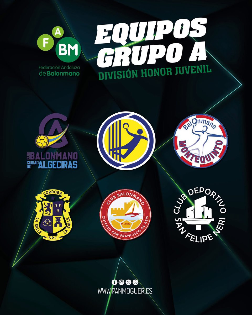 🔥 Nuestro juvenil competirá un año más en la División de Honor Andaluza 💛💙
Estará en el Grupo A junto a Algeciras, Montequinto, La Salle, San Francisco de Asís Mijas y San Felipe Neri.
Seguimos trabajando por una temporada ilusionante.
#EscuelaPAN #Sempiterno