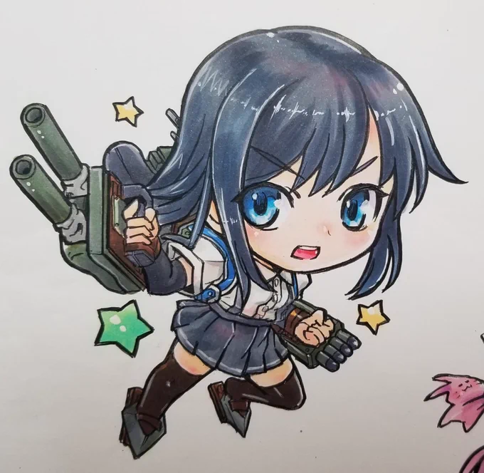艦これさん コピック塗りアナログ絵 リサイクル