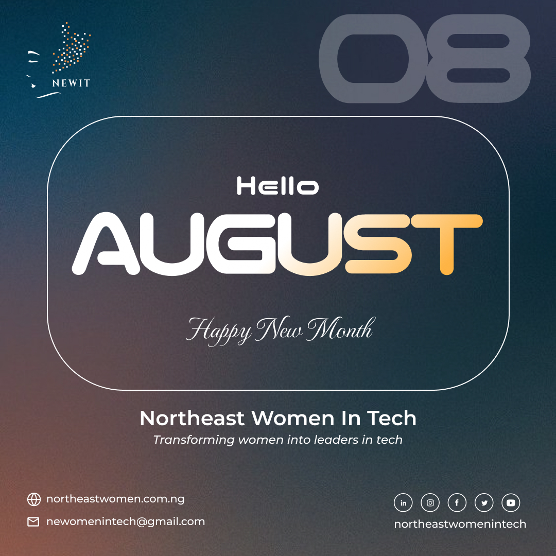 newomenintech's tweet photo. Hello August!
At Northeast Women In Tech (NEWIT), every new month is a fresh opportunity to empower, inspire, and innovate.
#NEWIT #NewMonthNewGoals #WomenInTech #DigitalInclusion #AugustGoals #Tech4Good #EmpowerHer #GirlsInTech #InnovationStartsHere https://t.co/0XigYSvsK2