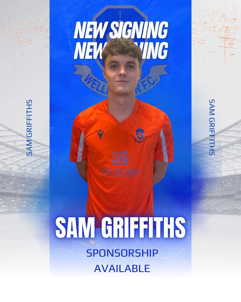 WellingtonFC1's tweet image. NEW SIGNING✍️✅

The Tangerines are delighted to announce the signing of Sam Griffiths.

HE’S BACK!

After a brief spell away, Sam has returned, and it feels just right. There’s no place like home, and Sam knows it.

We’re absolutely thrilled to welcome him back to the club. As…