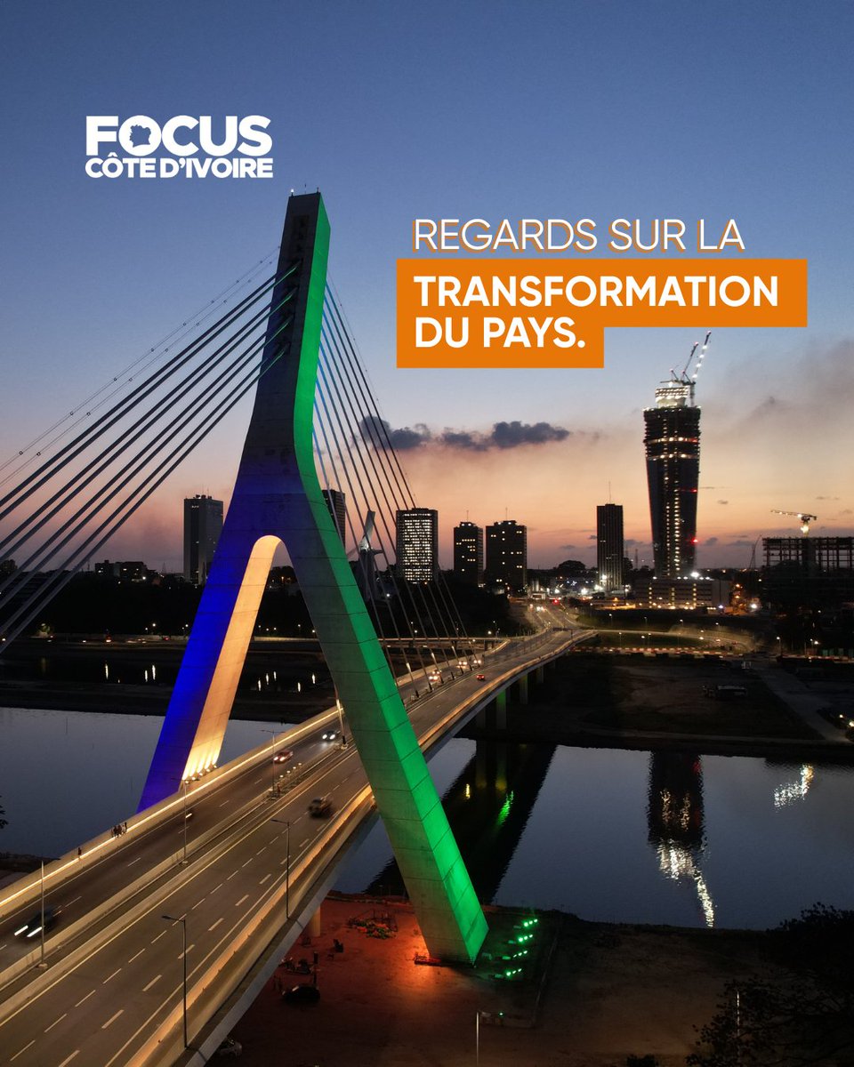 Focusciv's tweet photo. 𝗥𝗲𝗴𝗮𝗿𝗱𝘀 𝘀𝘂𝗿 𝗹𝗮 𝘁𝗿𝗮𝗻𝘀𝗳𝗼𝗿𝗺𝗮𝘁𝗶𝗼𝗻 𝗱𝘂 𝗽𝗮𝘆𝘀.
Des infrastructures, des réformes, des avancées concrètes.
On vous montre ce qui change, et pourquoi ça compte.
#FocusCIV #Transformation #ActionPublique https://t.co/7WVF6jdLhR