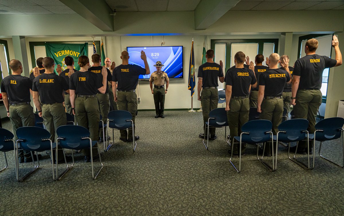 Vermont State Police (@vtstatepolice) on Twitter photo Over the past three weeks, the 120th Pre-Basic class took on a variety of physical and mental challenges. Today they graduate and begin the 17-week basic training academy on Monday. Best of luck to the 120th as they continue their journey to becoming Vermont State Troopers. Over the past three weeks, the 120th Pre-Basic class took on a variety of physical and mental challenges. Today they graduate and begin the 17-week basic training academy on Monday. Best of luck to the 120th as they continue their journey to becoming Vermont State Troopers.