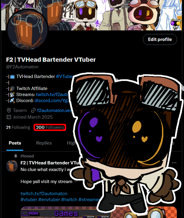 I've Hit 200 Followers.

Thank you everyone for the support :]

#Vtuber #ENVTuber