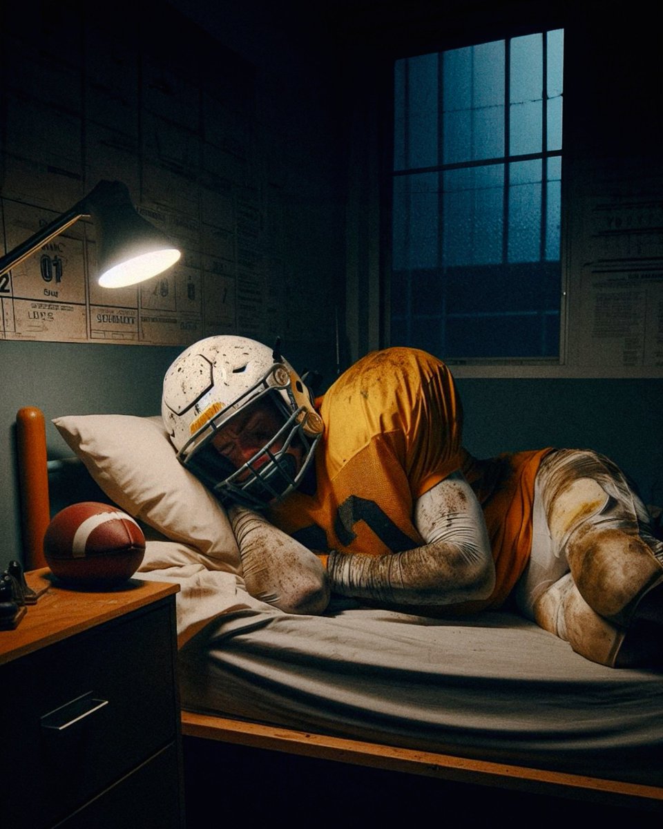 Tired from a long day at football camp? Just sleep in gear overnight; itl make getting ready in the morning much easier.