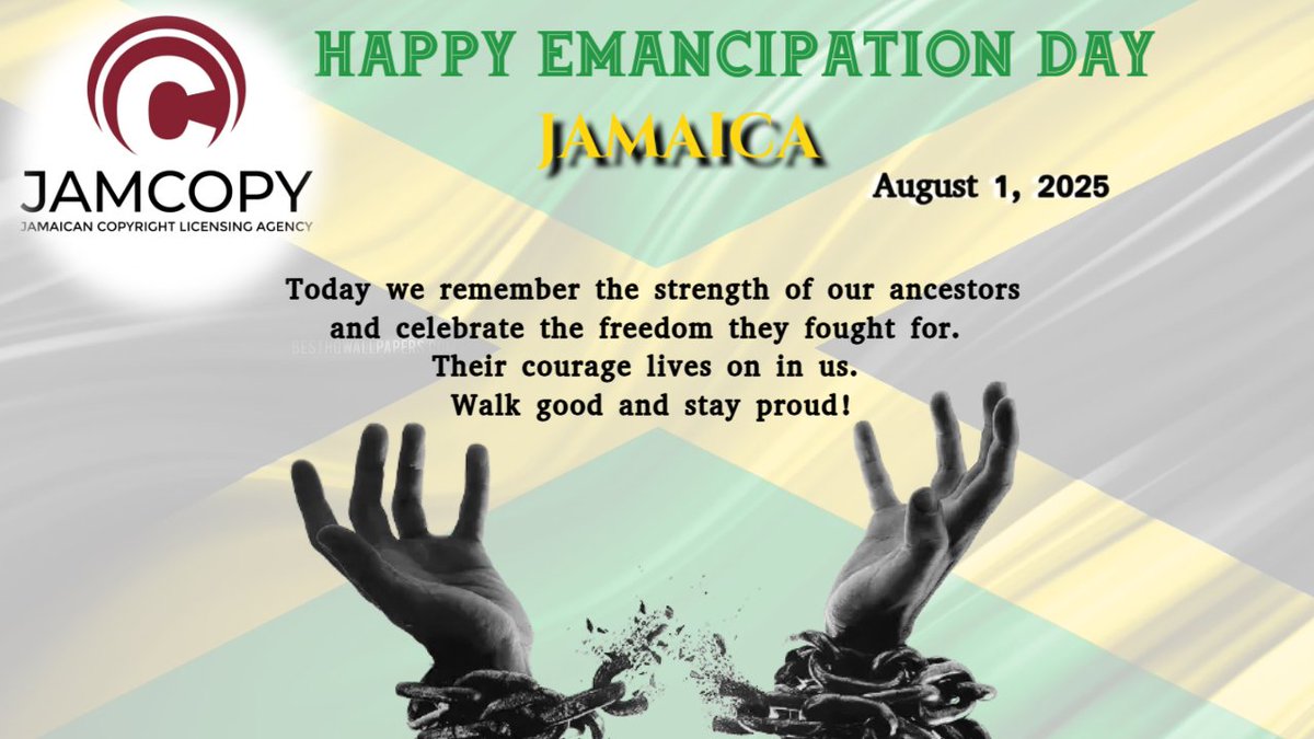 Happy Emancipation Day Jamaica 🇯🇲 
#copyright #jamcopy #Jamaica #EmancipationDay