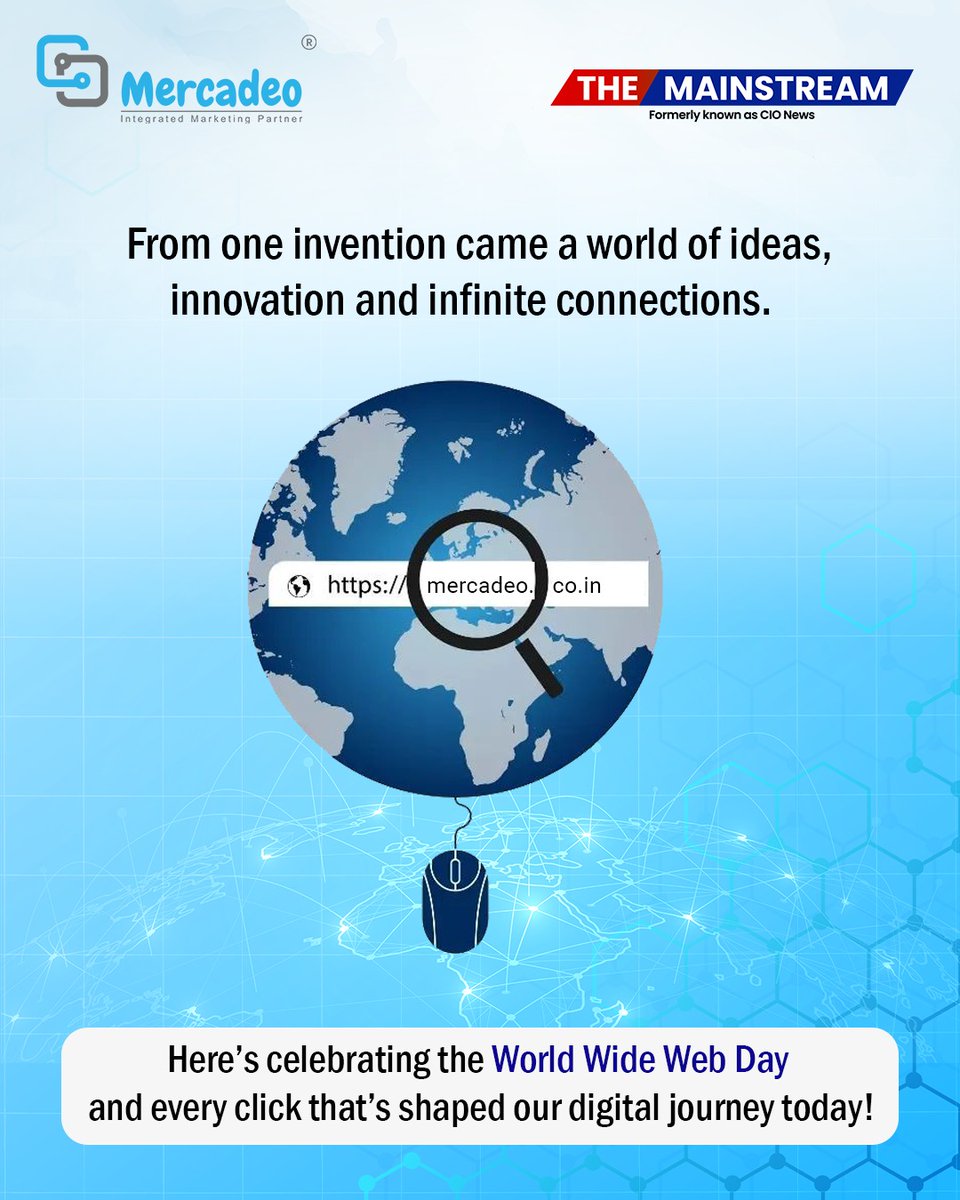 TheMainstream7's tweet image. Celebrating the boundless digital highway that connects every corner of the globe.
The Web must empower universally with openness, accessibility, freedom, and privacy at its core.
#TheMainstream #WorldWideWebDay #WebForEveryone #DigitalEmpowerment #OpenInternet
