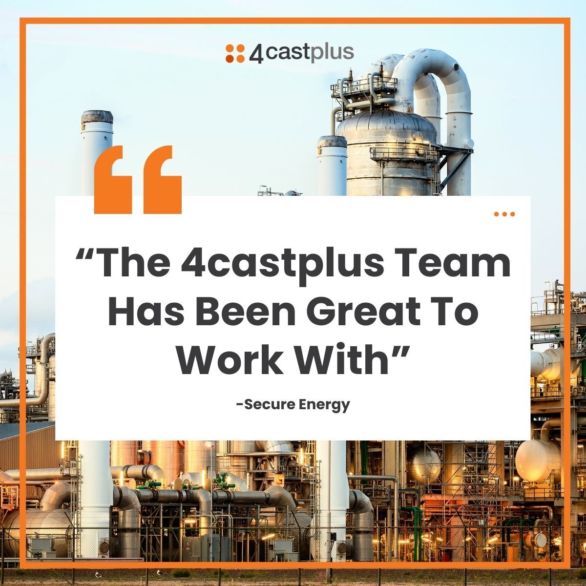 Secure Energy has improved project visibility and control by moving from spreadsheets to the centralized, real-time platform offered by 4castplus. 

hubs.ly/Q03wVfHS0

#ConstructionSoftware #ProjectControls #RealTimeVisibility  #4castplus #BuiltForConstruction