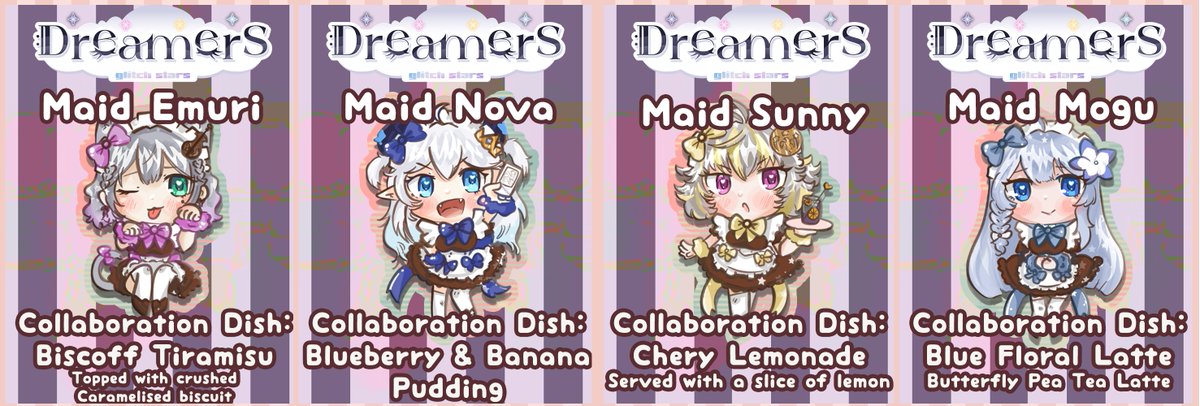 Our Upcoming Standalone event is now SOLD OUT!

Along with our serving staff, we are joined virtually with a special event collaboration with <a href="/GlitchStarsEN/">Glitch Stars Official</a>'s first generation 'Dreamers'! 

This includes a virtual M&amp;G at the event as well as a collaboration menu!