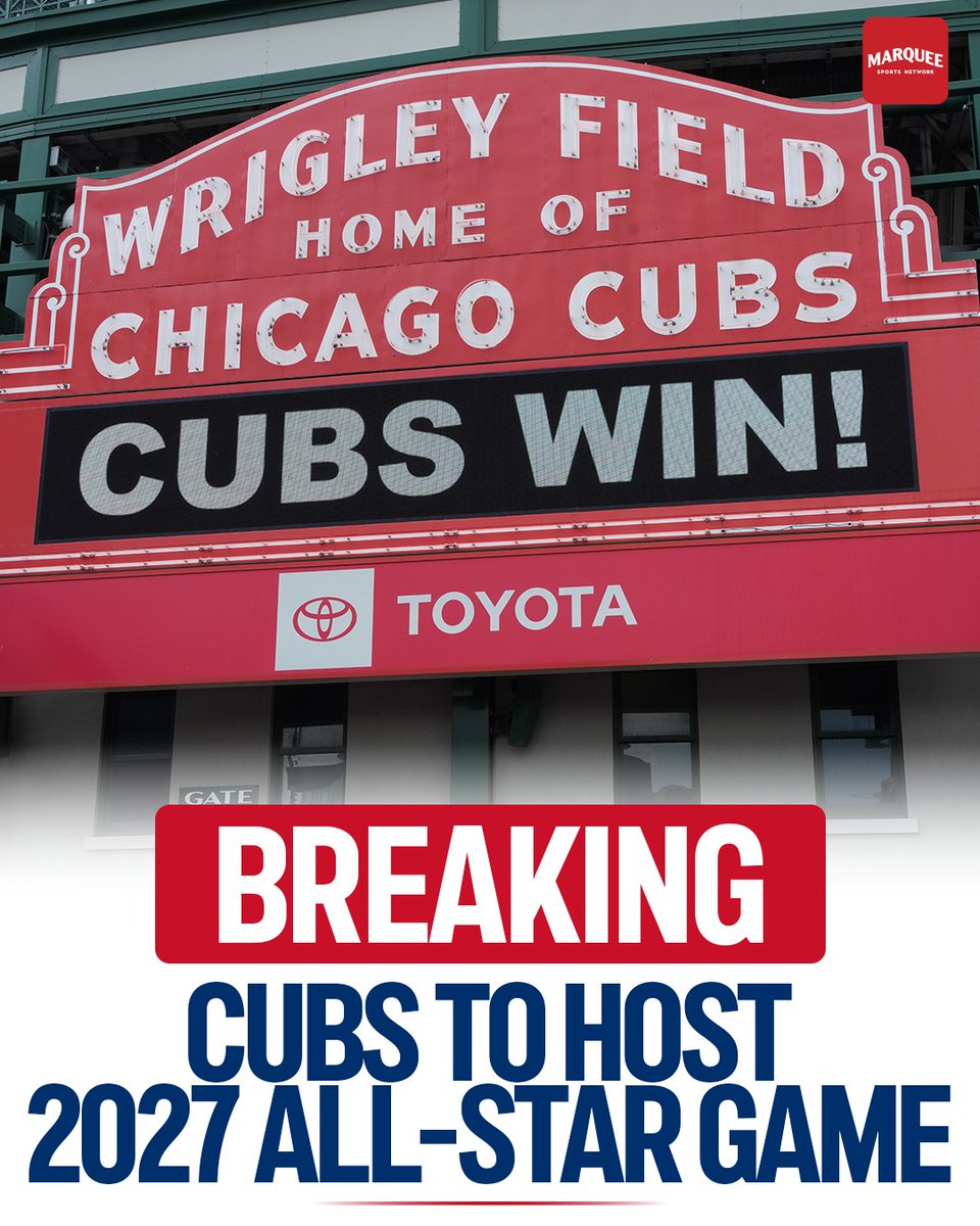 The All-Star Game is coming to Wrigley Field in 2027!