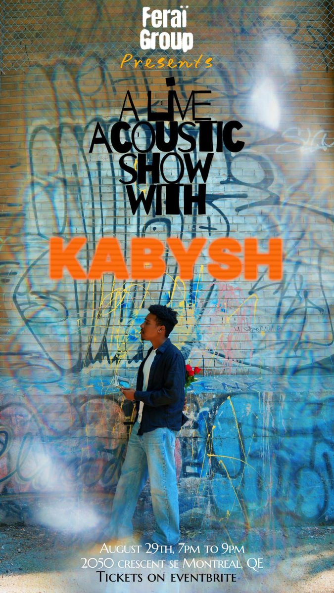 Kabysh in Montreal, Aug 29th, 7pm! 🎶 
Intimate acoustic show, last of the summer! 🌃 Don't miss the artist who wowed Festival Jazz Montreal, Nuits d'Afrique &amp; Durkheim concert! 🎟️
 #Kabysh #Montreal #Acoustic

eventbrite.ca/e/acoustic-sho…
