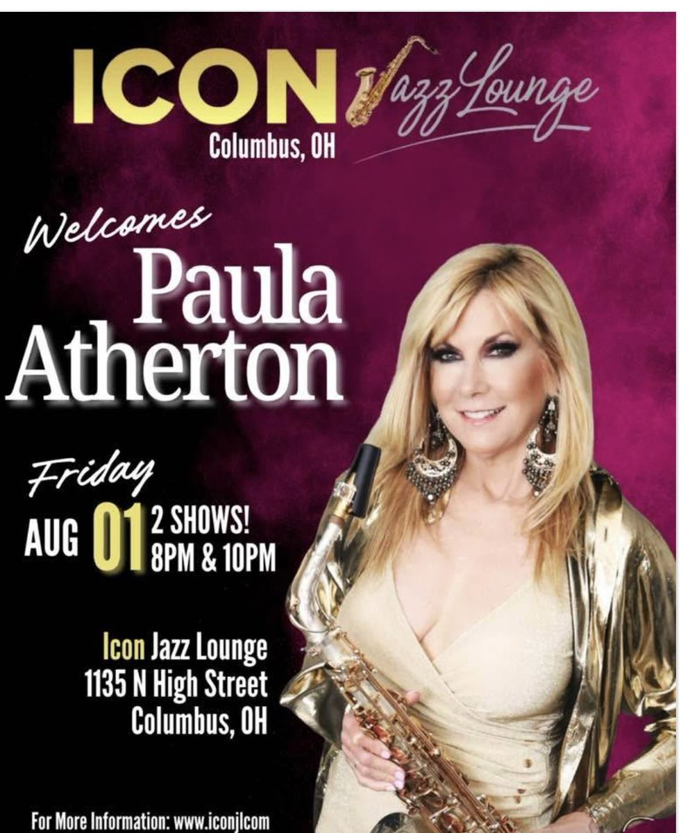 Tonight! Please join us- tix still available!

Columbus OH! I’m coming to play the Icon Lounge Friday August 1st! Can’t wait to see you!
Please grab your tix here!

Early show: 8pm

tickets.iconjl.com/e/iconjazzloun…

Late show: 10pm
tickets.iconjl.com/e/iconjazzloun…