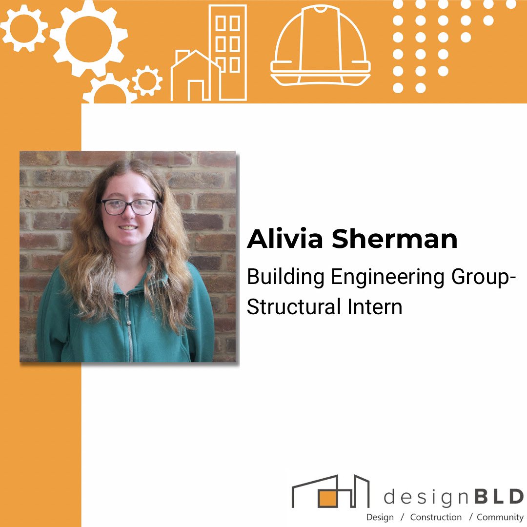 design_BLD's tweet photo. Team member update! Alivia Sherman joined designBLD in Dec. 2024 as a Structural Intern. She has contributed to a structural analysis for a military barracks &amp; an NEPA industrial-residential conversion. We’re proud to have Alivia as part of the team! #teammember https://t.co/0l3OSubJV0