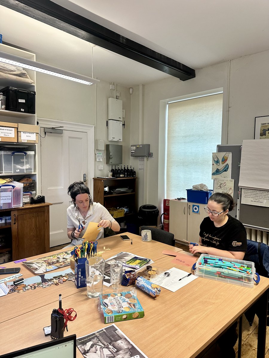 KTDnorfolk's tweet photo. The Norwich Heritage Collective are taking a well-deserved summer break 🌞

However, they did want to share with you some behind-the-scenes photos of one of their final sessions completing projects for @TheForumNorwich, @AmerLibraryUK, and @museumofnorwich! https://t.co/Minn0m5ubr