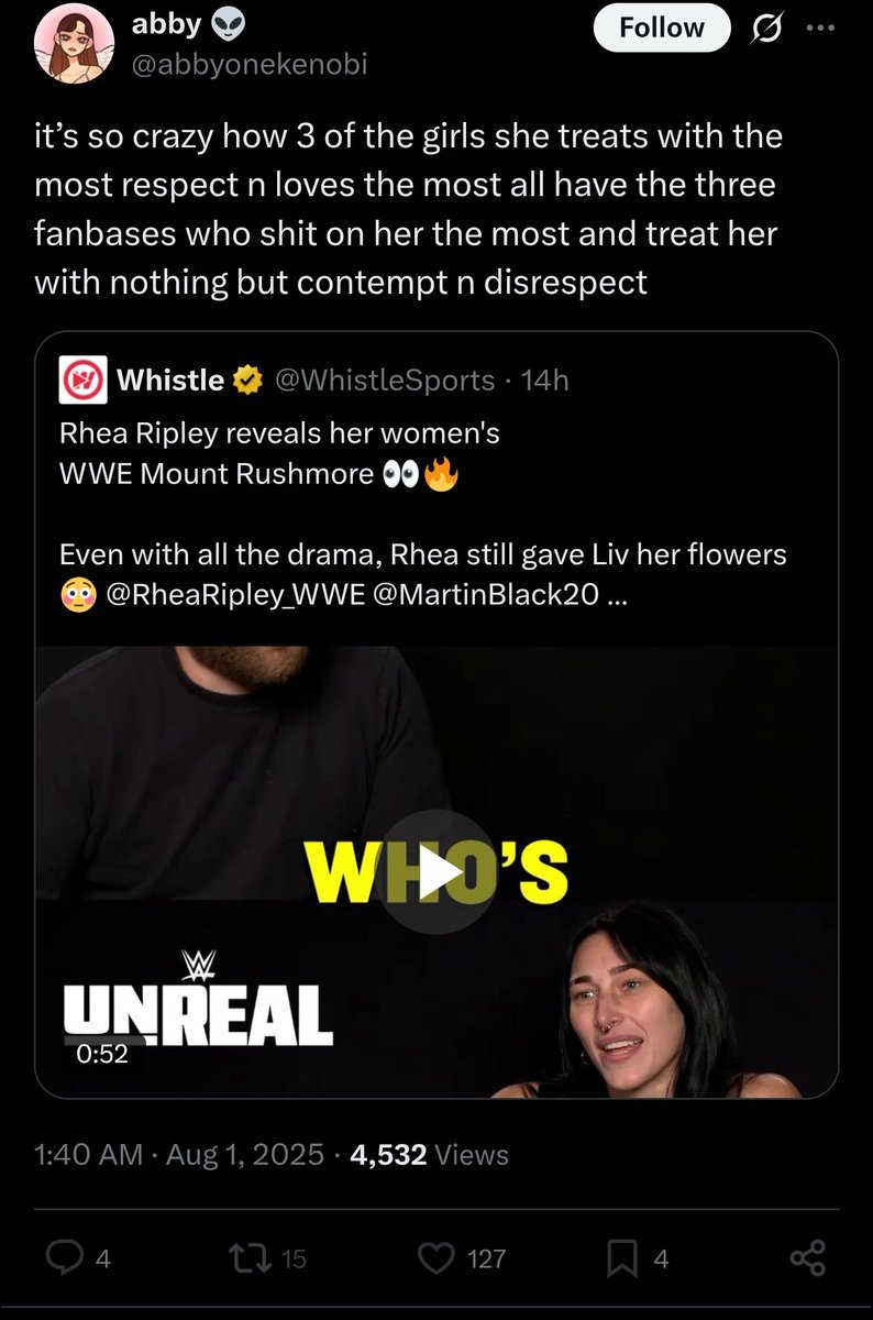 LivXODom's tweet photo. Maybe if Rhea wasnt obv using her pussy on Triple H backstage to bury the women's division by only makin sure she look good at every turn and makin she always in the title pic then maybe she wouldnt get as much hate https://t.co/Qo8N6wbakX