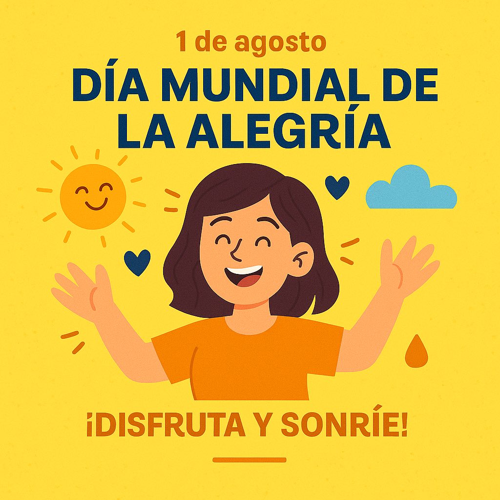 ¡Hoy es el #DíaMundialDeLaAlegría! Sonrían, disfruten y compartan lo bueno de la vida. Excelente viernes a todas y todos.