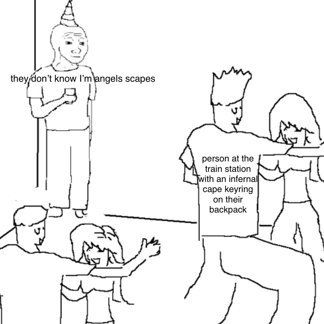 to the infernal cape haver @ Penn if u saw an exhausted looking girl drinking a monster staring intently at ur backpack, that was me hi