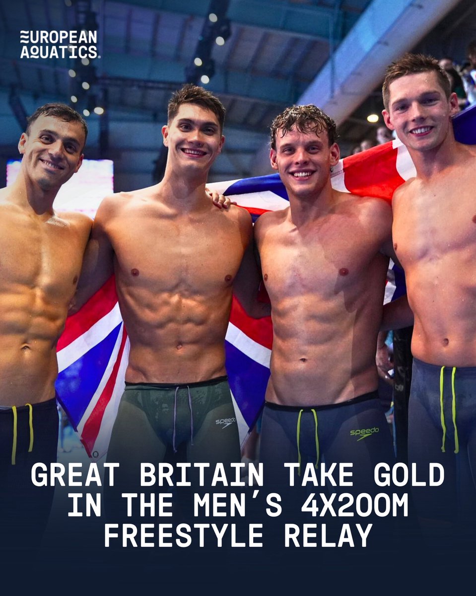 Great Britain are world champions of the 4x200m men’s relay! 👑🇬🇧

#Swimming #AQUASingapore25
