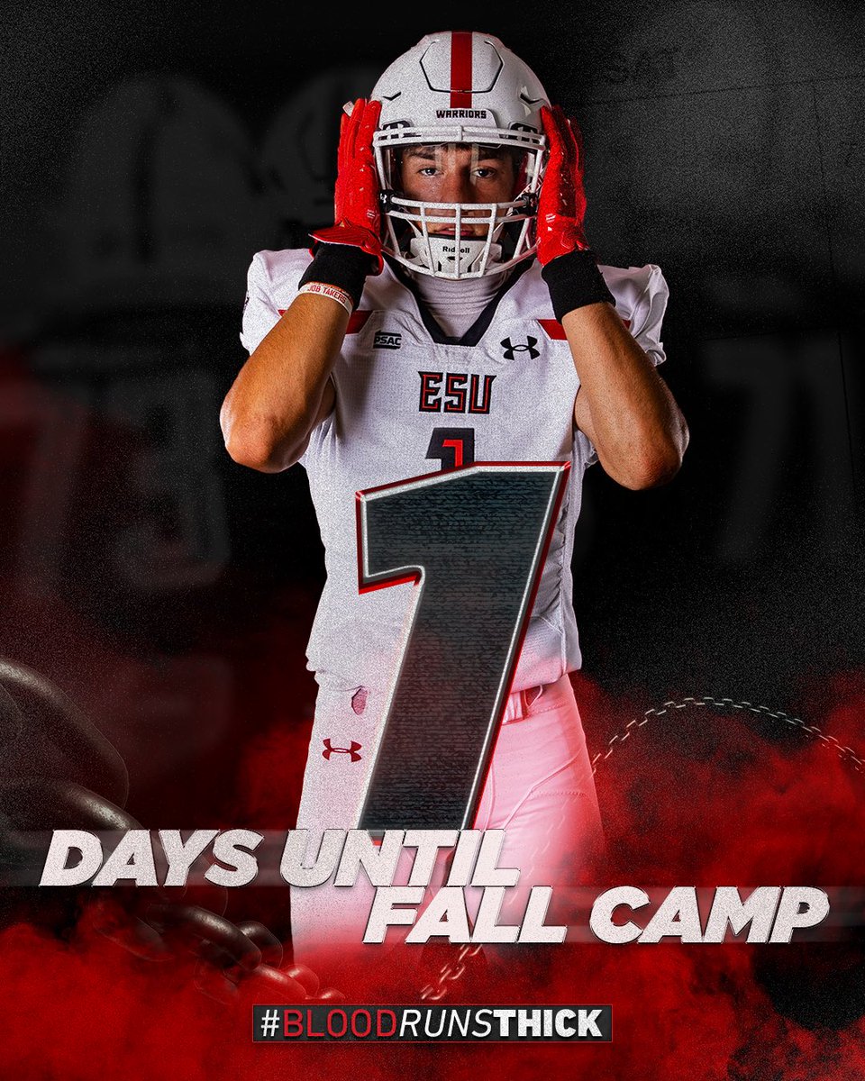 Tomorrow, it begins.
1️⃣ day left.

🅳🆁🅸🆅🅴ɴ2️⃣5️⃣

#1 #CountdownToCamp #WhereWarriorsBelong 
#BLOOD𝘙𝘜𝘕𝘚𝐓𝐇𝐈𝐂𝐊💯 #𝐖𝐀𝐑𝐑𝐈𝐎𝐑𝐒4️⃣𝓛𝓲𝓯𝓮