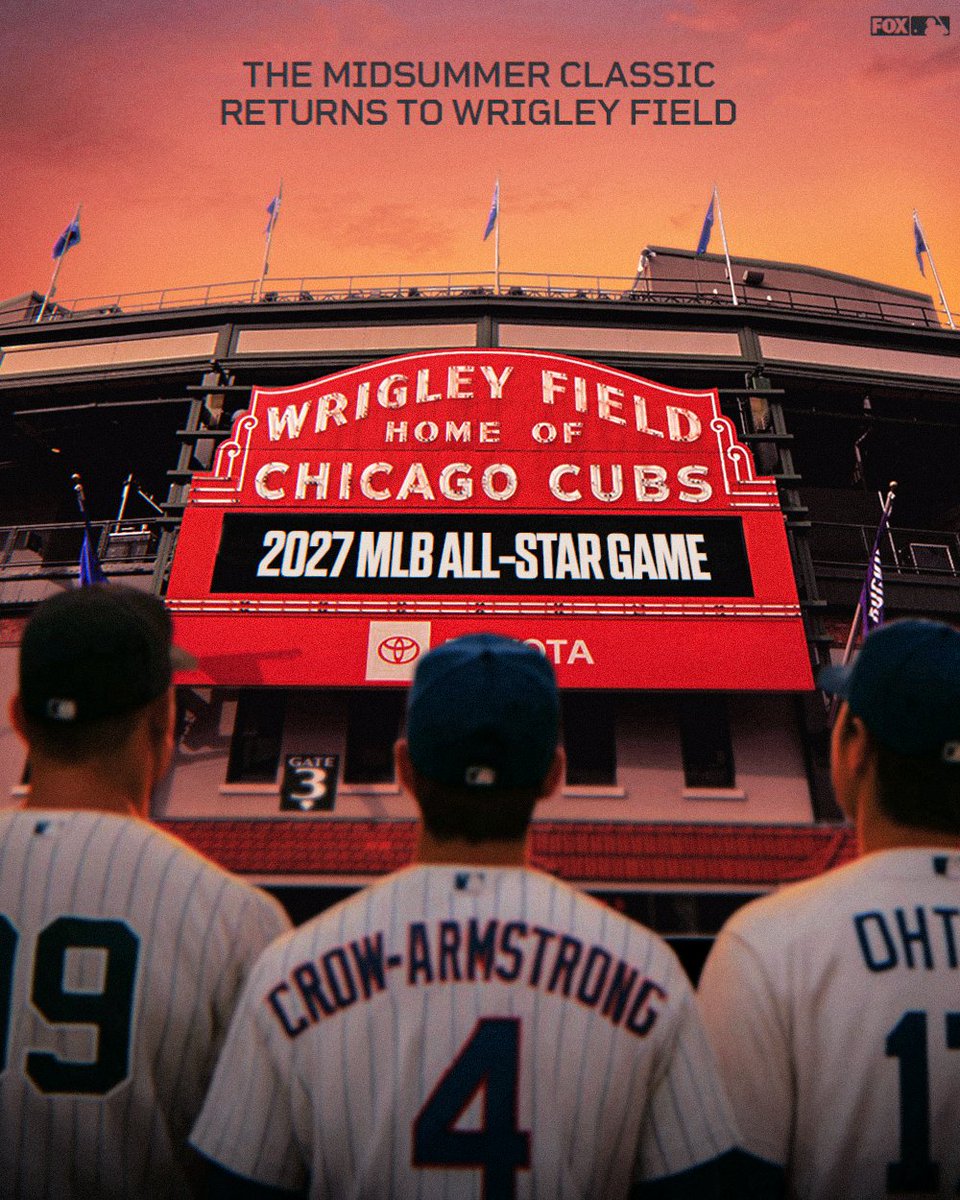 MLB officially announced that Wrigley Field will host the 2027 All-Star Game ⭐️