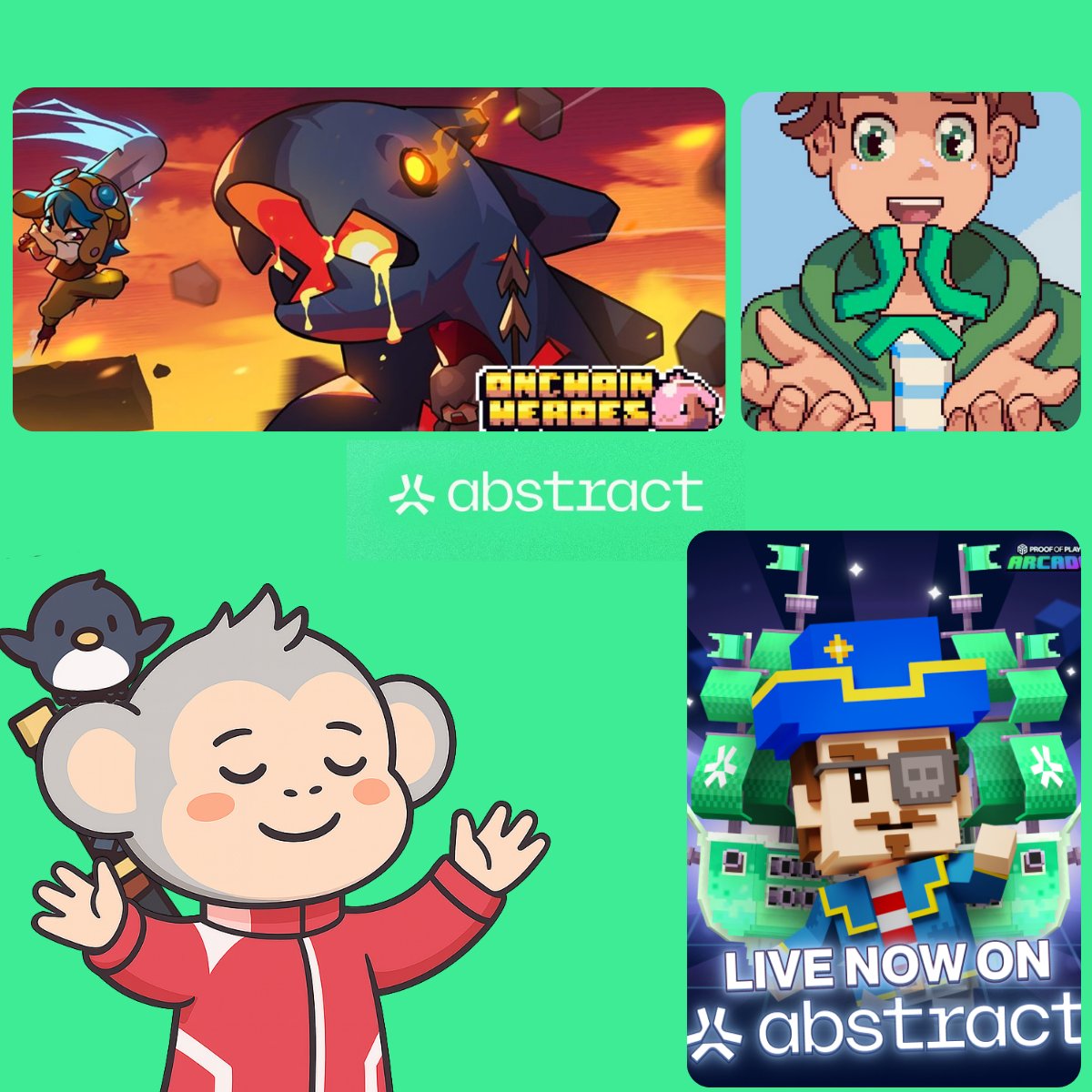 Leaf_web3's tweet image. Abstract August is officially live ✳️

Here are 3 projects I’m seriously bullish on:

• @spellbornegame the legendary onchain MMORPG is about to drop on @AbstractChain

• @PirateNation by @ProofOfPlay just launched. 
Play now and farm a TON of XP this week.

• @onchainheroes…