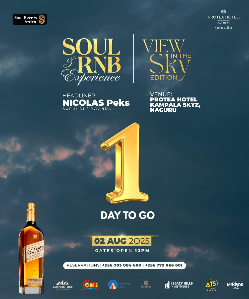 #TheSoulandRnBExperience — *“View in the Sky”* Edition lands tomorrow at Protea Skyz, Naguru. Expecting Nicolas Peks to serenade souls into the orbit.

Gates open at 12PM (Ugandan time, so maybe 1PM?)
Reservations: 0703 084600 | 0772 066601
#NicolasPeks #RnBInTheClouds