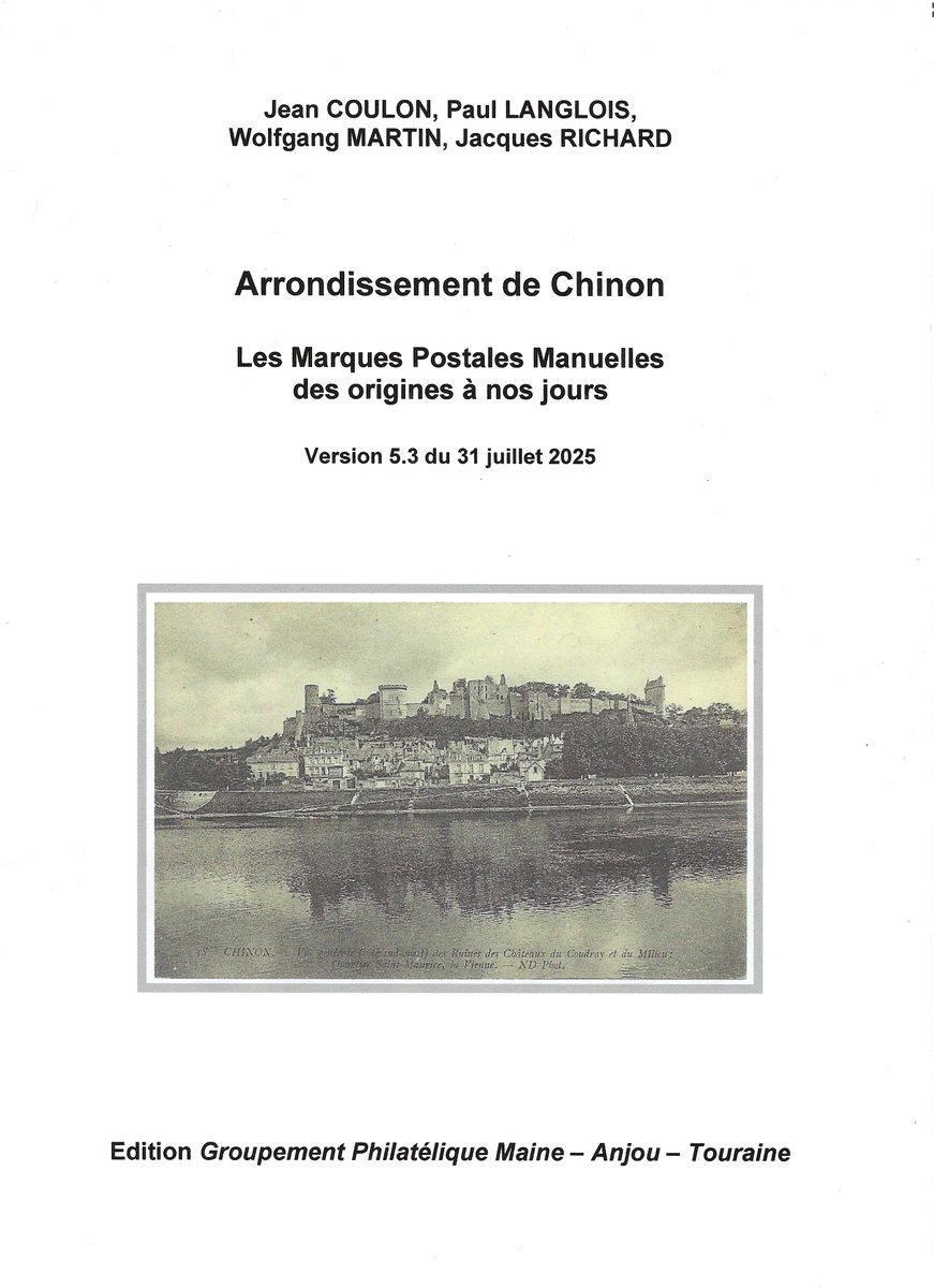 AnnecyWebmaster's tweet image. Nouvelle version 5.3 du catalogue "Arrondissement de Chinon - Les Marques Postales Manuelles des origines à nos jours" philatelie-annecy.fr/deuxieme-parut… #Chinon #Touraine #Loire #Vienne #Indre #philatelie #marcophilie #histoirepostale #marquespostales #timbres
@TimbresFFAP