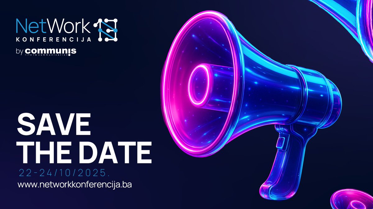 👩‍💻 👨‍💻 Pridružite nam se na najvećoj poslovno-tehnološkoj konferenciji u BiH!
#NetworkBiH se održava od 22. do 24. oktobra u Grand hotelu Neum. 
Očekuju vas vrhunski predavači, inovativne panel diskusije i neprocjenjive poslovne prilike.  networkkonferencija.ba
#network13