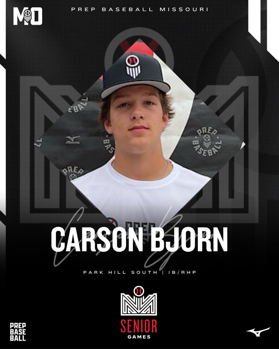Prep Baseball Missouri (@prepbaseballmo) on Twitter photo ππ‘π©ππ§π πππππ£π§ππ β
1B/RHP Carson Bjorn (Park Hill South) is locked to represent Team Arkansas at the 2025 Prep Baseball Central Super Senior Games in Kansas City! #CSSrG25
π€: loom.ly/zDU2KQs // <a href="/CarsonBjorn/">Carson Bjorn</a> ππ‘π©ππ§π πππππ£π§ππ β
1B/RHP Carson Bjorn (Park Hill South) is locked to represent Team Arkansas at the 2025 Prep Baseball Central Super Senior Games in Kansas City! #CSSrG25
π€: loom.ly/zDU2KQs // <a href="/CarsonBjorn/">Carson Bjorn</a>