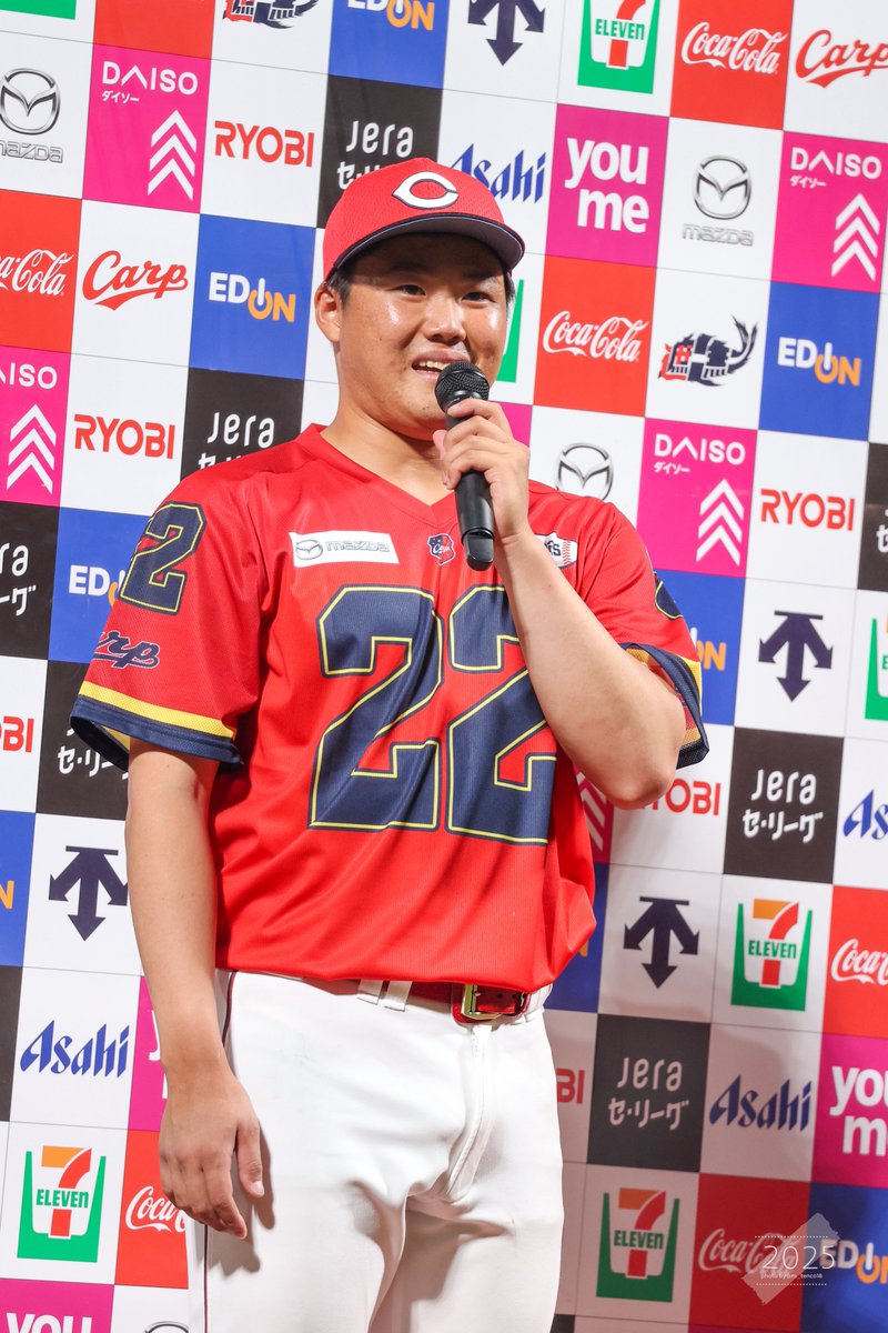 2025.08.01 マツダスタジアム

プロ初先発 初勝利おめでとう🎊
※投球練習

#髙太一 投手