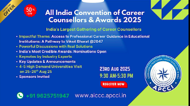 India has 350M+ students—but less than 1 counsellor per 10,000.
That’s why #AICCC2025 matters.

🎓 Panels on:
– Guidance trends
– Counselling gaps
– CSR models
– Proven tools &amp; practices
📍23 Aug | Delhi
🔗 aiccc.apcci.in
#CareerCounselling #Education
