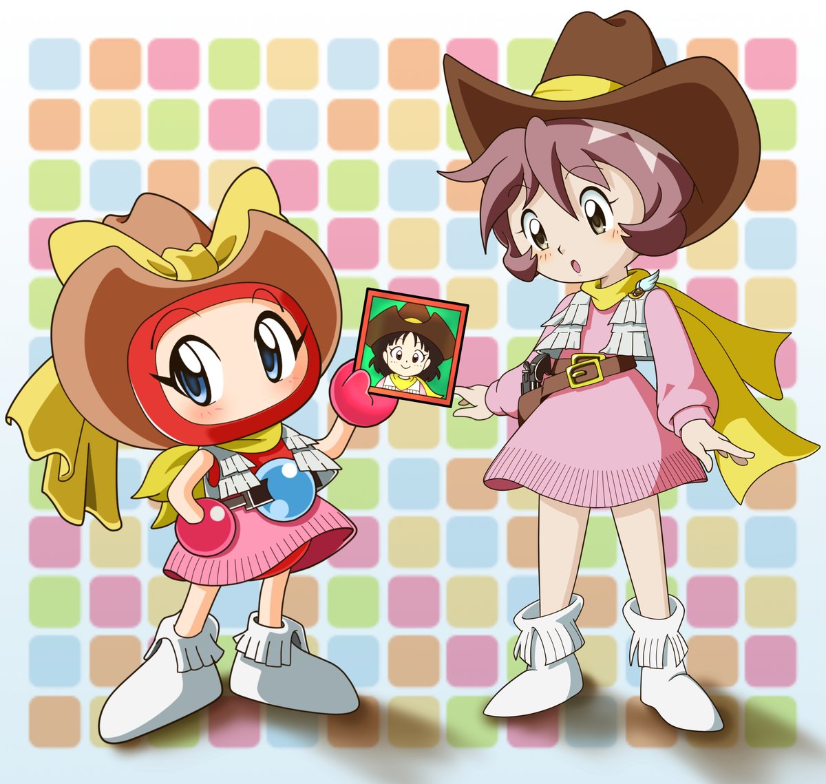 #ハニーの日
#ボンバーマンジェッターズ　#Bビーダマン爆外伝

今年はシャウトとあかボンにハニーちゃんの衣装を着てもらいました。