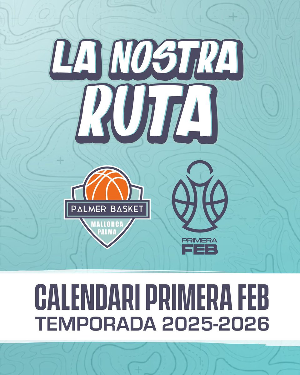 Ja coneixem 𝙡𝙖 𝙣𝙤𝙨𝙩𝙧𝙖 𝙧𝙪𝙩𝙖 per aquesta emocionant temporada! 🩵

👉🏽 Definides les 3️⃣4️⃣ jornades del calendari de Primera FEB

🔗 palmerbasketmallorca.com/el-palmer-bask…

#ElColorDUnaIlla