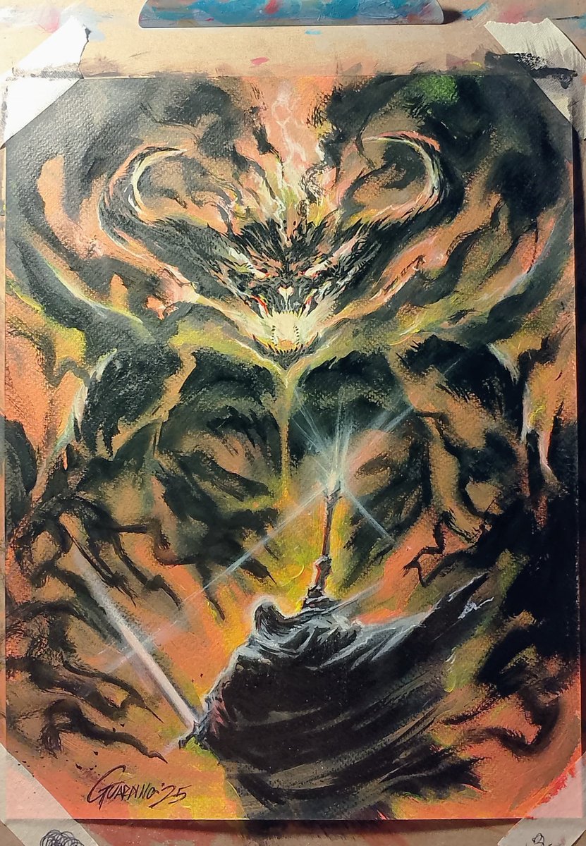 TGuardinian's tweet image. Gandalf VS Balrog
Original Art Acrylics + ink + white pencil
Cheers!
#LOTR
