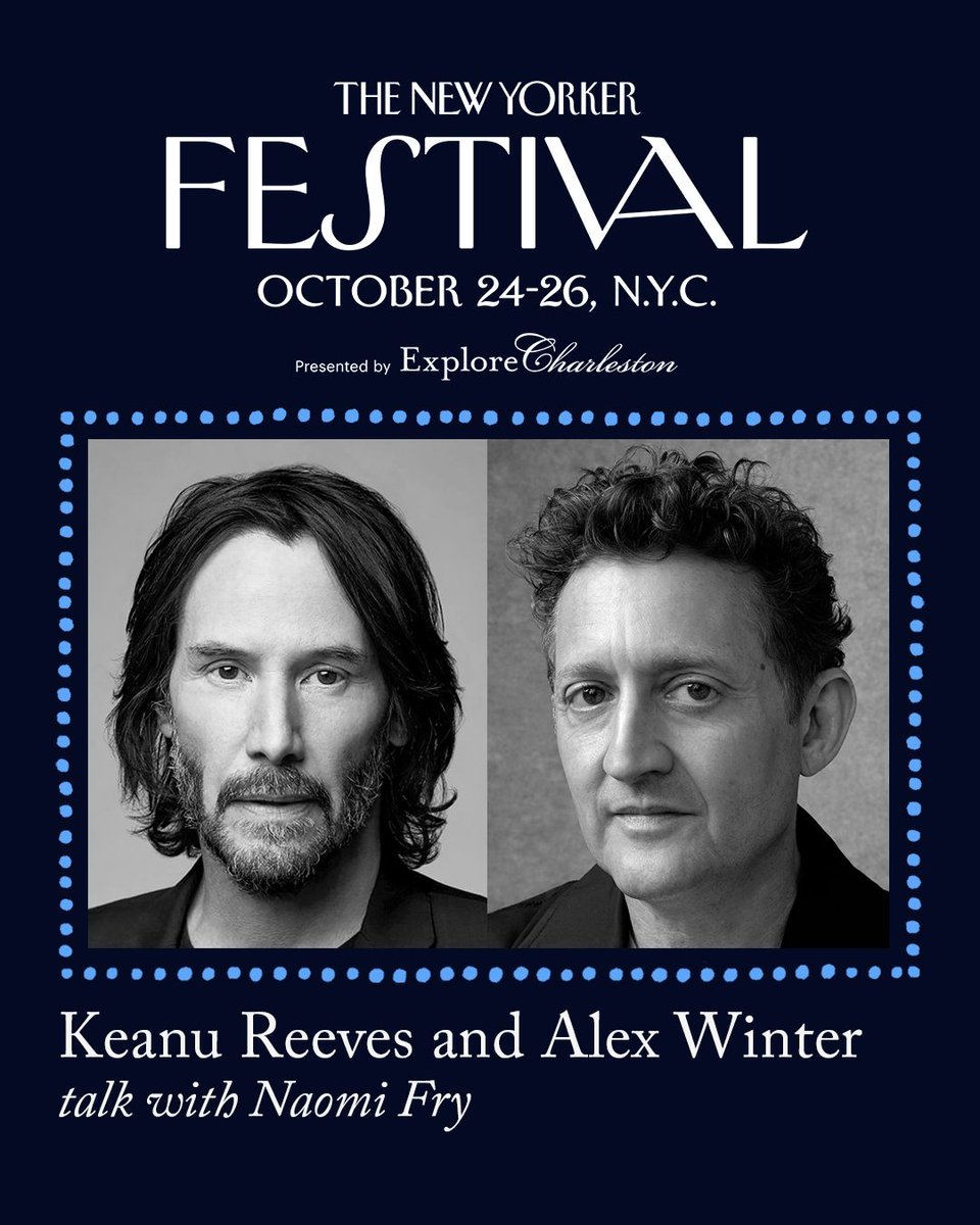 New Yorker Festival (@newyorkerfest) on Twitter photo The actor, writer, and musician Keanu Reeves and the actor and filmmaker Alex Winter, who star in <a href="/godotbway/">Waiting for Godot</a> this fall, will be in discussion with Naomi Fry at this year’s #NewYorkerFest. Join the wait list now: newyorkerfest.visitlink.me/psc4yq The actor, writer, and musician Keanu Reeves and the actor and filmmaker Alex Winter, who star in <a href="/godotbway/">Waiting for Godot</a> this fall, will be in discussion with Naomi Fry at this year’s #NewYorkerFest. Join the wait list now: newyorkerfest.visitlink.me/psc4yq