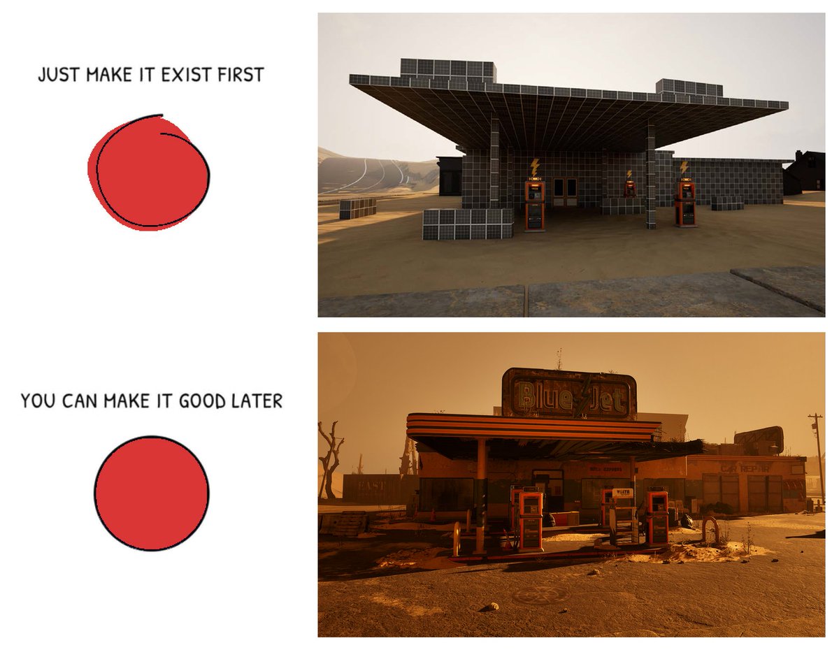 ParadarkStudio's tweet image. Just make it exist first, you can make it good later! 🤠🧡