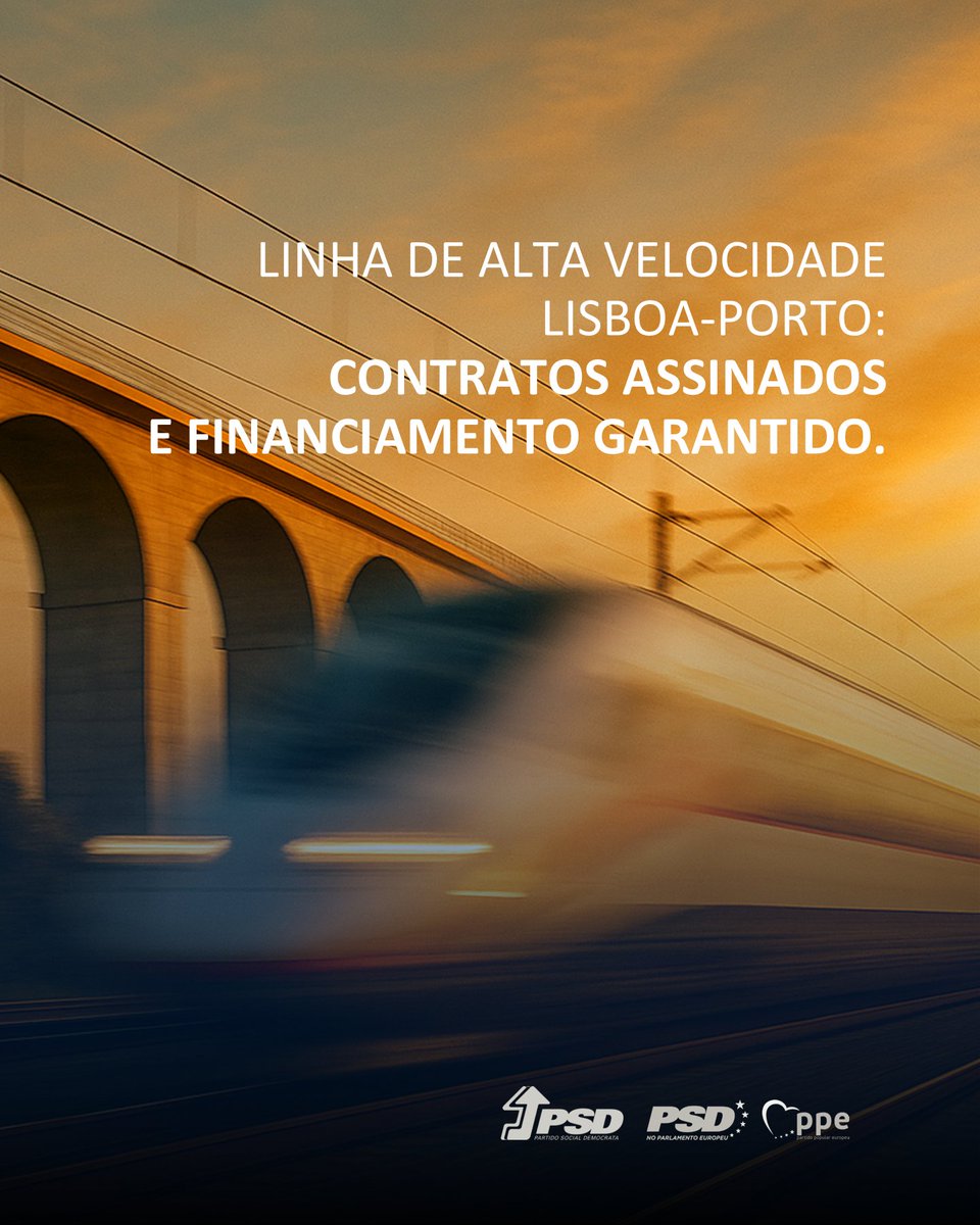 Sérgio Humberto (@sergiohumberto_) on Twitter photo Linha de Alta Velocidade Lisboa-Porto: contratos assinados e financiamento garantido. Agradecimento ao Primeiro-Ministro <a href="/LMontenegro_PT/">Luís Montenegro</a> ao Ministro das Infraestruturas e Habitação Miguel Pinto Luz e ao Governo.
👉ec.europa.eu/newsroom/repre…
<a href="/govpt/">República Portuguesa</a> <a href="/ppdpsd/">PSD</a> <a href="/psdparleuropeu/">PSD no Parlamento Europeu</a> @eppgroup Linha de Alta Velocidade Lisboa-Porto: contratos assinados e financiamento garantido. Agradecimento ao Primeiro-Ministro <a href="/LMontenegro_PT/">Luís Montenegro</a> ao Ministro das Infraestruturas e Habitação Miguel Pinto Luz e ao Governo.
👉ec.europa.eu/newsroom/repre…
<a href="/govpt/">República Portuguesa</a> <a href="/ppdpsd/">PSD</a> <a href="/psdparleuropeu/">PSD no Parlamento Europeu</a> @eppgroup