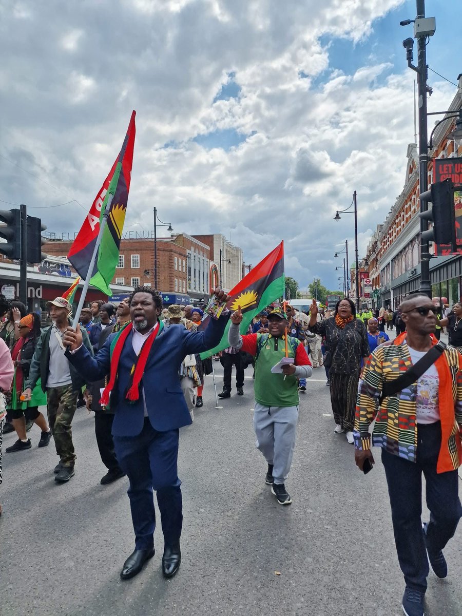 NatureVibes666's tweet photo. #IPOB UK at the 2025 Reparation Day in London today Friday, 1st August 2025.
A match for Total freedom and Sovereignty.
#FreeMaziNnamdiKanuNow
#Biafra
#Biafraland
@real_IpobDOS @PolitlcsUK @radiobiafralive @EU_Commission @10DowningStreet https://t.co/Vw4Yi5W6mf