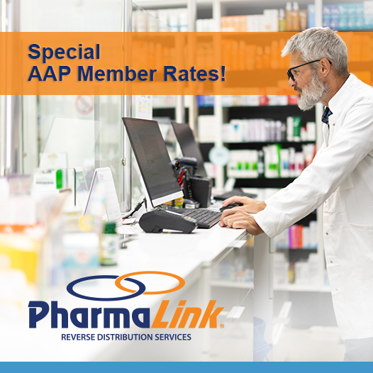 PharmaLink is the best-in-class reporting, clear fee structures, and no surprises, so you always know where your returned product and credit stand.

Call (800) 257-3537. Mention Promo Code AAP2025 and receive special AAP Member rates! pharmalinkinc.com/retail-service…