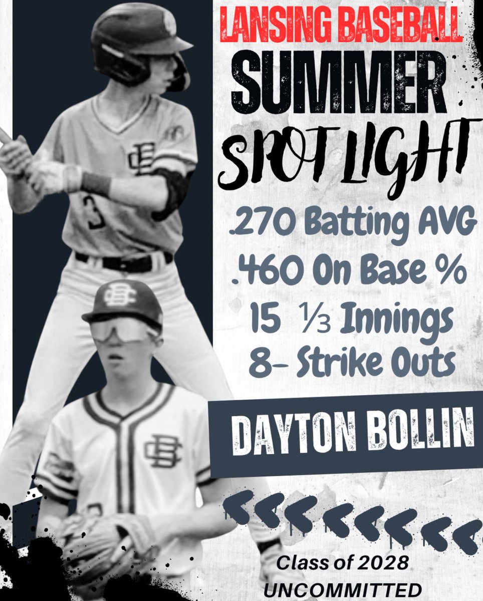 Lansing High School Baseball (@pridebaseball21) on Twitter photo As Summer⚾️ concludes we'd like to 🔦 some of our players that made strides & grew their game the past 3-months. <a href="/Dayton2028/">Dayton Bollin</a> MIF/RHP c/o 2028. Varsity Letter winner as FR. 2025 Players Choice "Gold Glove" award recipient...Bright Future Ahead 🐾🦁⚾️🐾 As Summer⚾️ concludes we'd like to 🔦 some of our players that made strides & grew their game the past 3-months. <a href="/Dayton2028/">Dayton Bollin</a> MIF/RHP c/o 2028. Varsity Letter winner as FR. 2025 Players Choice "Gold Glove" award recipient...Bright Future Ahead 🐾🦁⚾️🐾