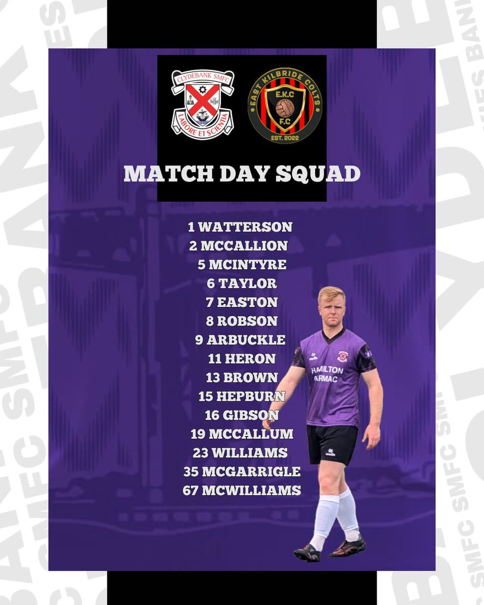 Clydebank SMFC (@clydebanksmfc) on Twitter photo Tomorrow’s squad 📃
<a href="/GlasCollegesFA/">Glasgow Colleges FA</a>
<a href="/scottish_aff/">AmateurFixturesResultsSCO</a>
<a href="/ftsc0res/">fulltimesc0res</a>
#monthebankies Tomorrow’s squad 📃
<a href="/GlasCollegesFA/">Glasgow Colleges FA</a>
<a href="/scottish_aff/">AmateurFixturesResultsSCO</a>
<a href="/ftsc0res/">fulltimesc0res</a>
#monthebankies