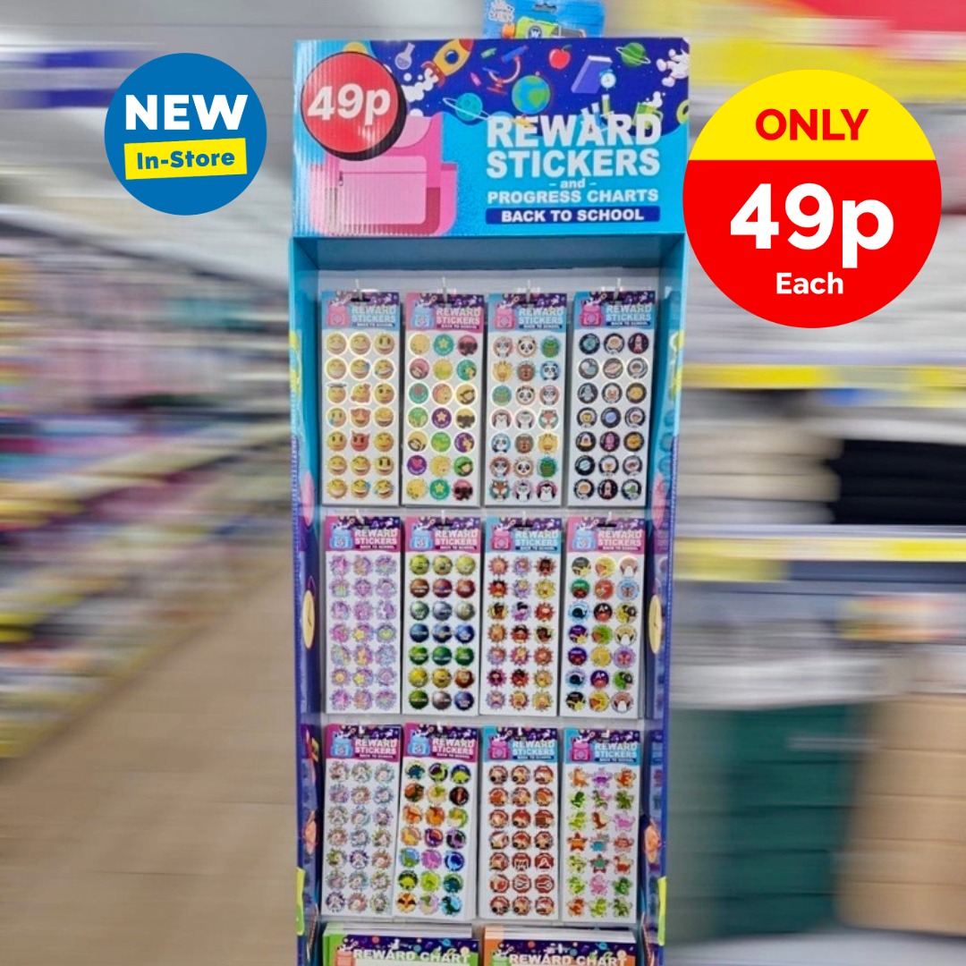 These fantastic stickers are a brilliant way of rewarding your children for working hard and generally being great!!!

Available now in your local Poundstretcher for only 49p 💪

#rewarding #children #begreat #poundstretcher