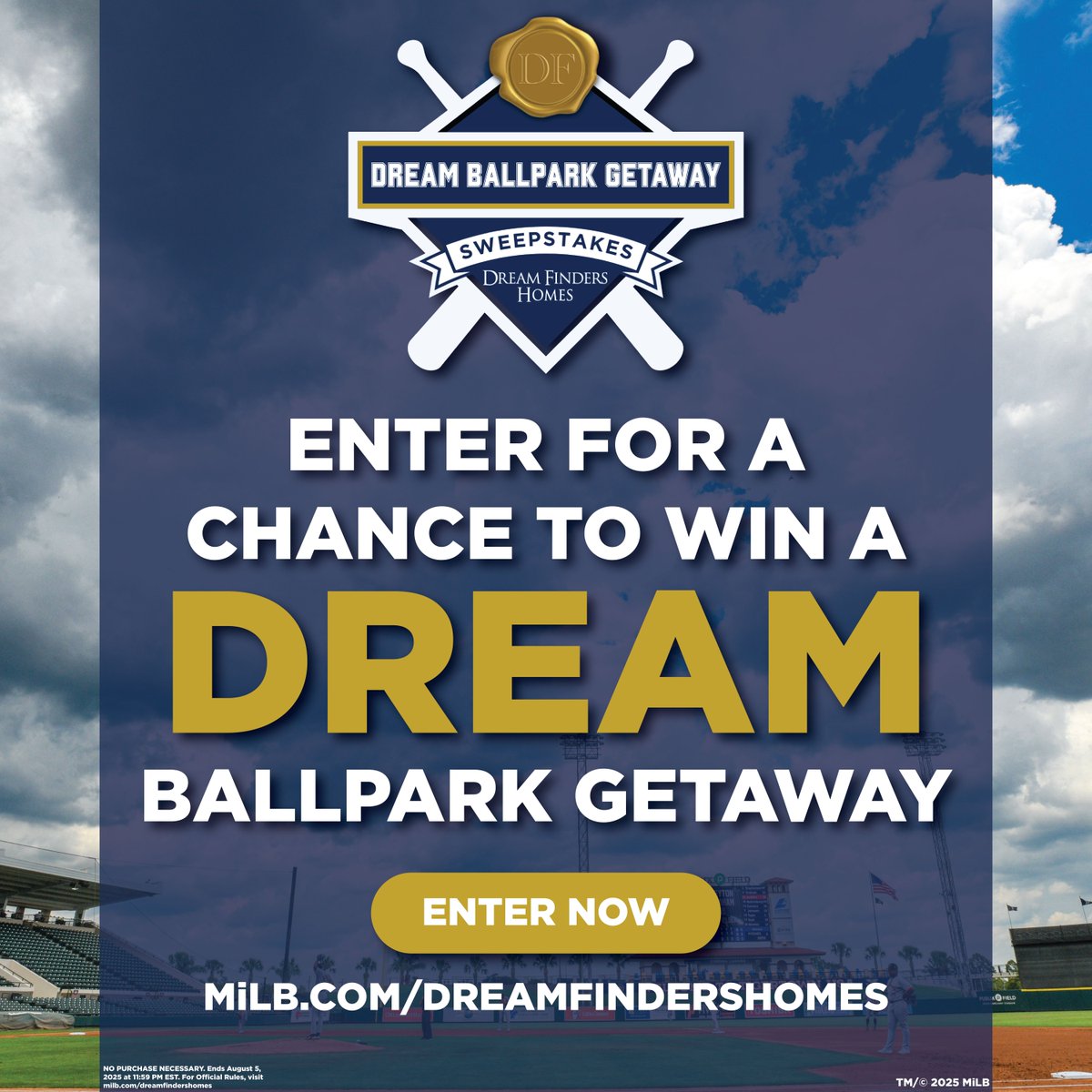 Fredericksburg Nationals (@fxbgnats) on Twitter photo ⚾ <a href="/Dream_Finders/">Dream Finders Homes</a> wants to send you on the ultimate MiLB getaway!
Enter the Dream Ballpark Getaway Sweepstakes for a chance to win a 3-day, 2-night trip for two to any MiLB city of your choice!
Your ballpark adventure starts here: atmilb.com/45cwopD ⚾ <a href="/Dream_Finders/">Dream Finders Homes</a> wants to send you on the ultimate MiLB getaway!
Enter the Dream Ballpark Getaway Sweepstakes for a chance to win a 3-day, 2-night trip for two to any MiLB city of your choice!
Your ballpark adventure starts here: atmilb.com/45cwopD