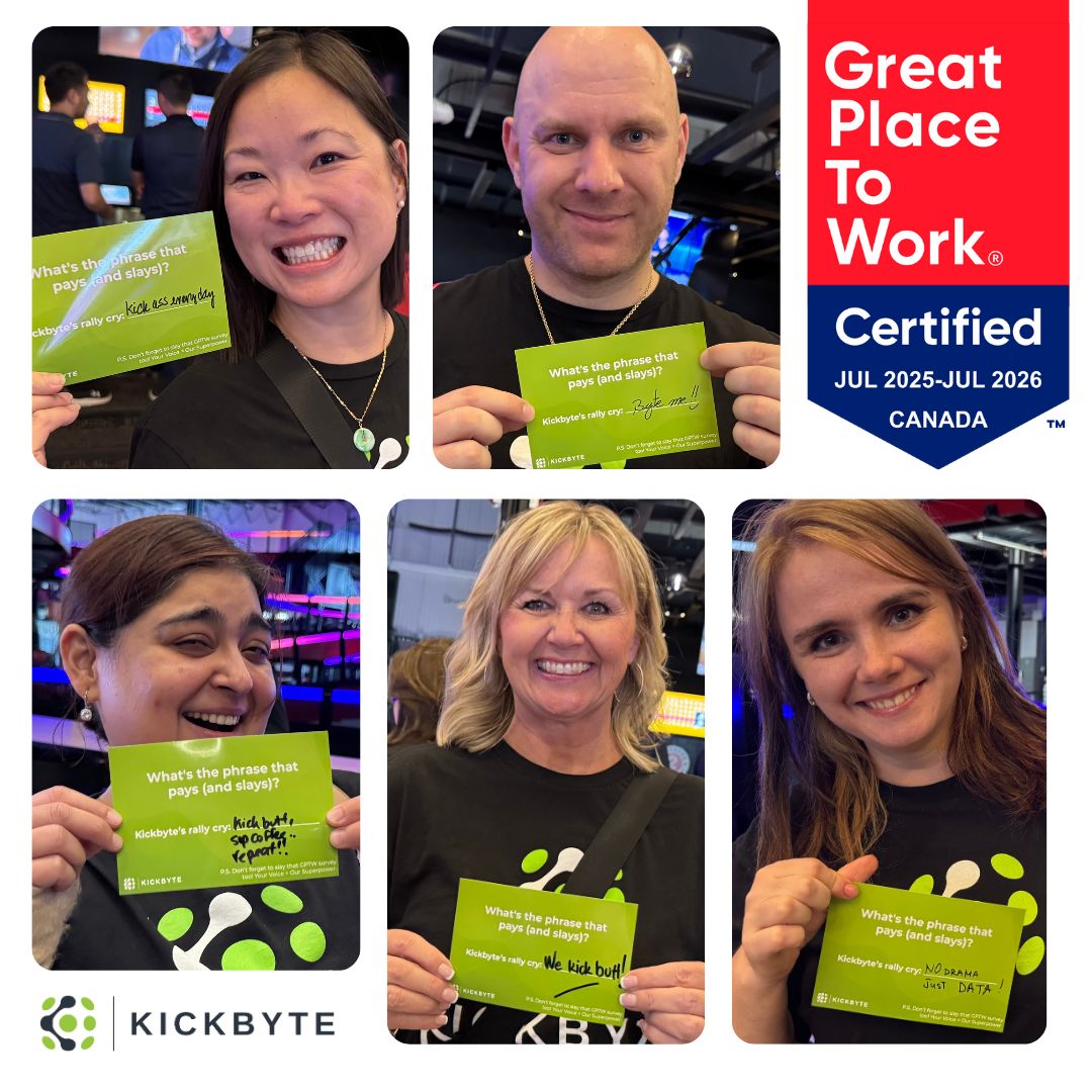 kickbytedigital's tweet image. Great Place to Work Canada @GPTW_Canada. Four years straight. 🏆
That&apos;s not luck. That&apos;s Kickbyte DNA. We did that 🙌
#KickbyteDigital #GreatPlaceToWork #TeamKickbyte #FourPeat