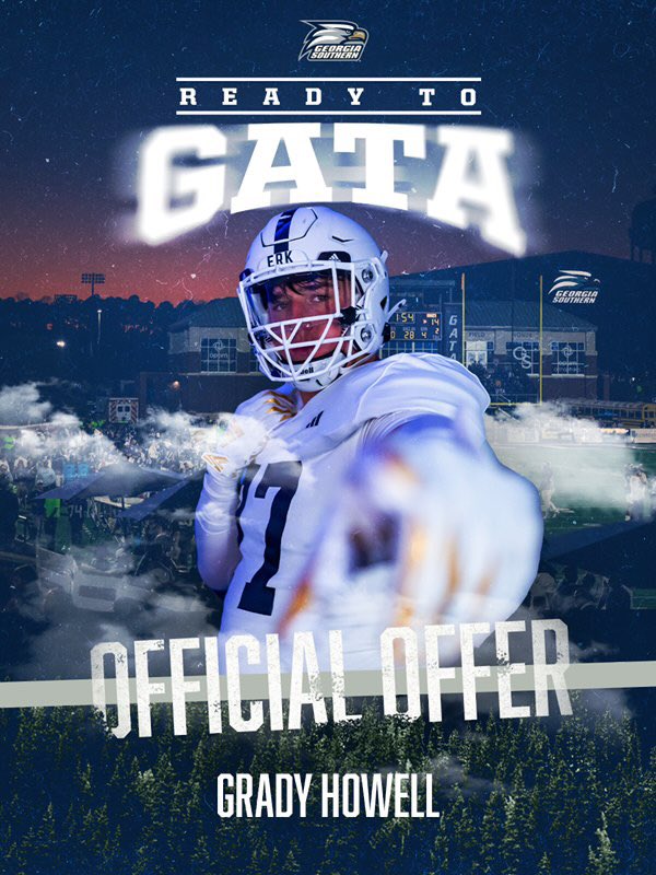 Grady Howell (@gradywhowell) on Twitter photo Blessed to have received an official offer from Georgia Southern! <a href="/RecruitGeorgia/">Recruit Georgia</a> <a href="/CoachZLankford/">Zach Lankford</a> <a href="/CoachKipWL/">Kip Burdette</a> Blessed to have received an official offer from Georgia Southern! <a href="/RecruitGeorgia/">Recruit Georgia</a> <a href="/CoachZLankford/">Zach Lankford</a> <a href="/CoachKipWL/">Kip Burdette</a>